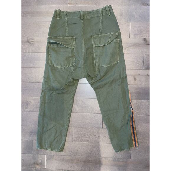 NILI LOTAN Jenna Pant with Tape Khaki Pants Military Army Olive Green, Size 00 - Picture 3 of 8
